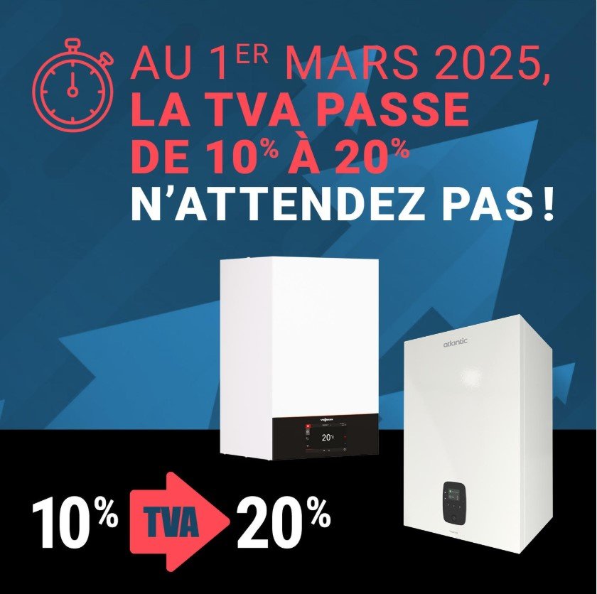 changement tva remplacement chaudière